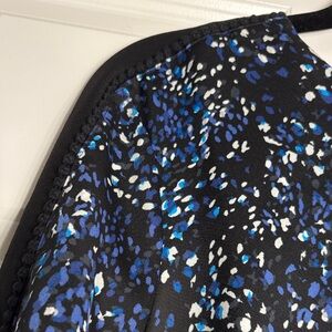 Banana Republic Black and Blue Long Sleeve Dress